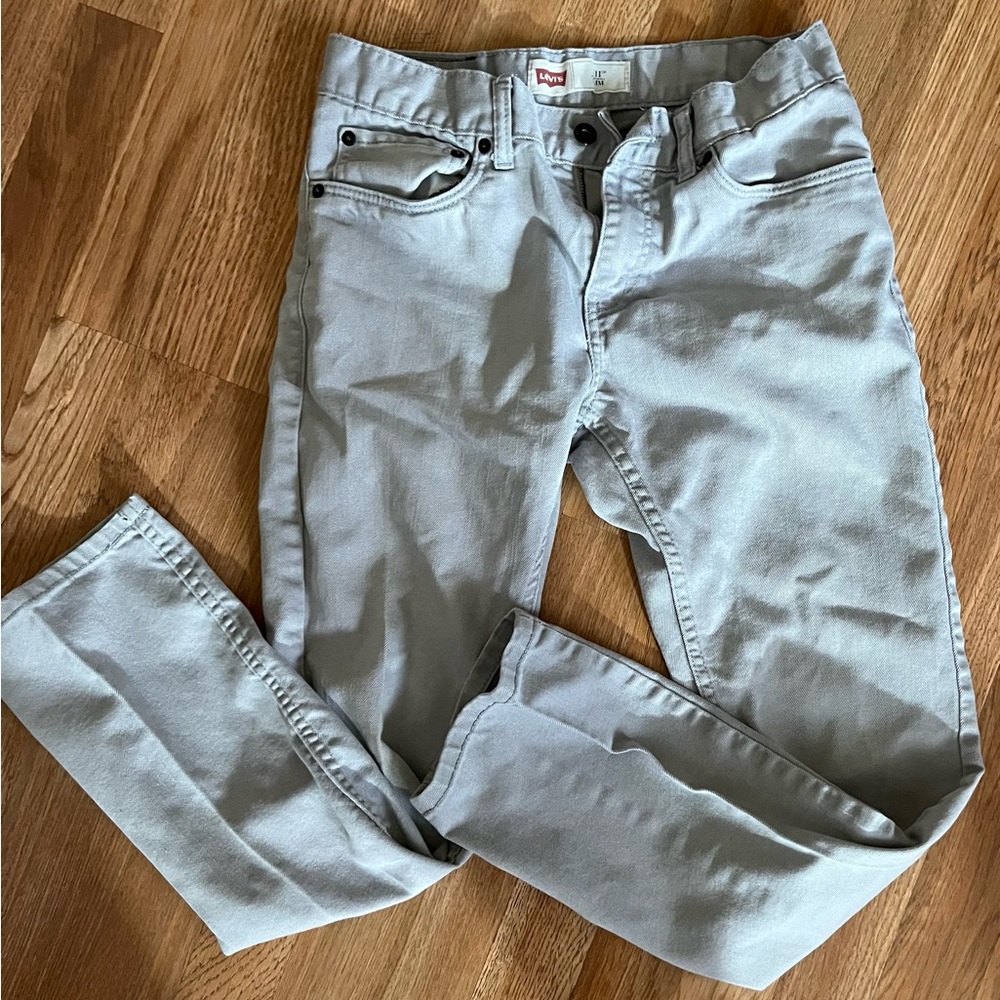 LEVI STRAUSS 511 Slim Fit Tapered Leg Jeans Grey Denim Youth 18 Reg 29x29